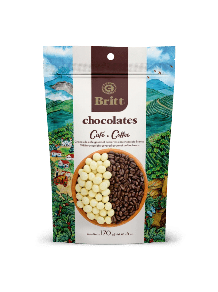 WHITE CHOCOLATE COVERED COFFEE BEANS